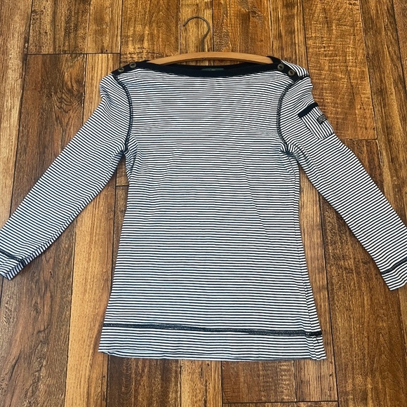 Ralph Lauren Navy White Striped Top S - Picture 8 of 8